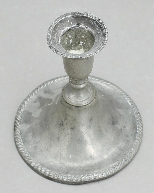 LJUSSTAKE, tenn, Carl Gustaf Malmborg, Stockholm, 1786.