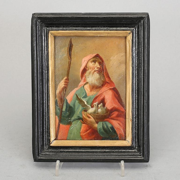 OKÄND KONSTNÄR, olja på träpannå, osignerad, 1700/1800-tal.