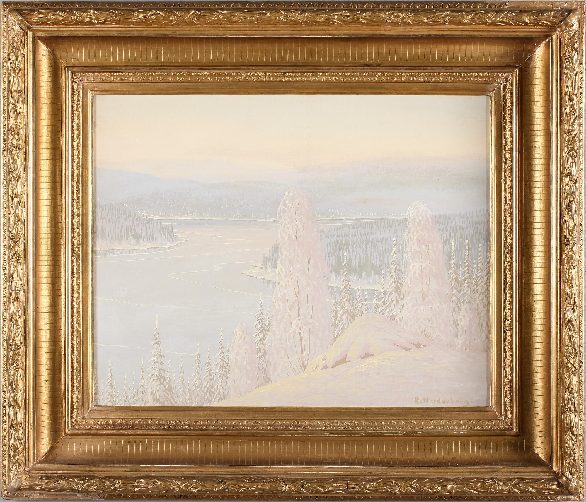 OKÄND KONSTNÄR, olja på duk, signerad R Nordenberg, 1900-talets andra hälft.