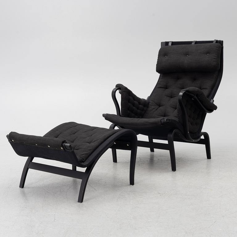 Bruno Mathsson, Armchair with footstool, 'Pernilla', Dux.