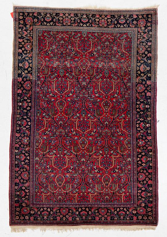 A Keshan rug, c. 200 x 135 cm.