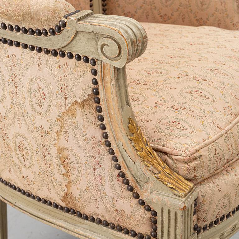 Karmstol, Louis XVI-stil, omkring 1900.