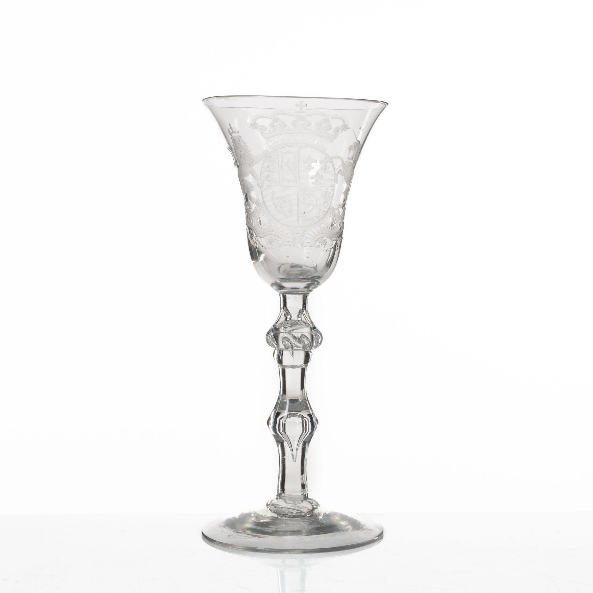 Pokalglas, engelska riksvapnet, England, 1800-tal.