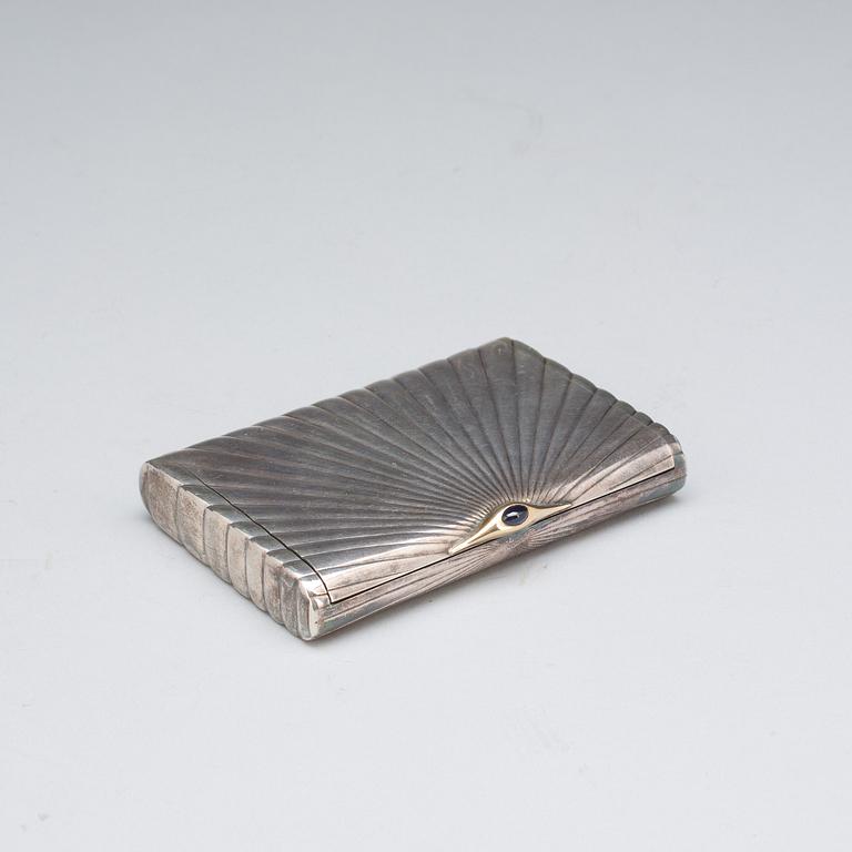 CIGARETTETUI, silver, svenska importstämplar, vikt ca 190g.