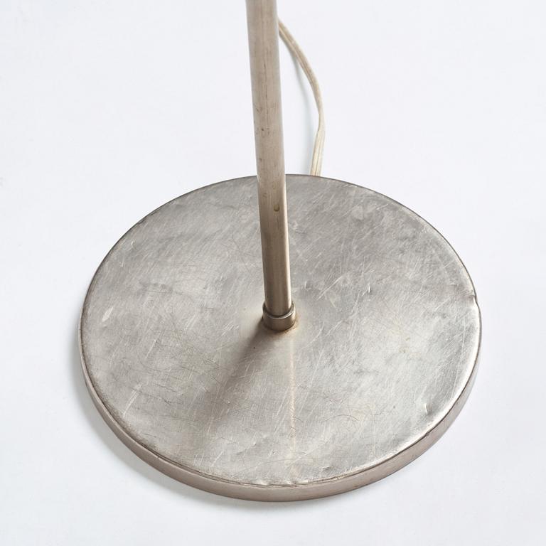 Futurum, probably designed by Margareta Köhler, a nickel plated floor lamp, Stockholm ca 1938.