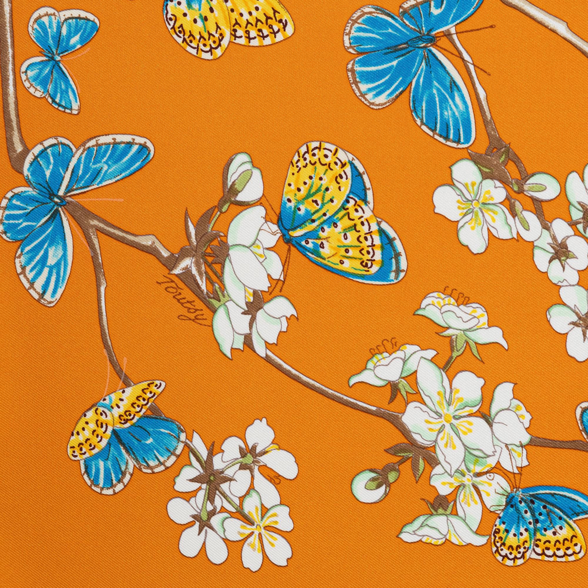 Hermès, scarf, "Vol Amoureux des Azurés".