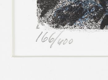 Roland Svensson, portfolio with 4 lithographs in colours, signed 166/400 and a faksimil, 1990.