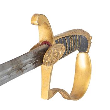 Sabre, Sweden, for an officer, with scabbard.