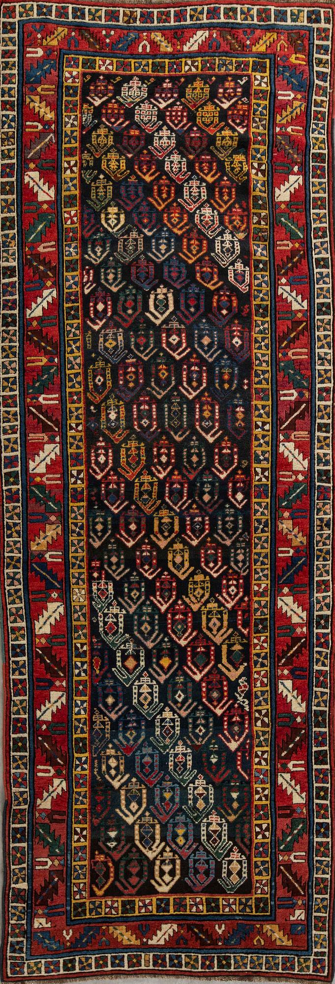 A Caucasian semiantique runner ca 282 x 106 cm.