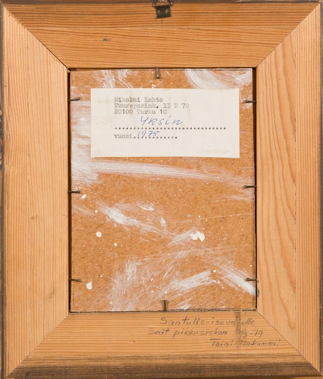 Nikolai Lehto, olja på pannå, signerad och daterad -75.