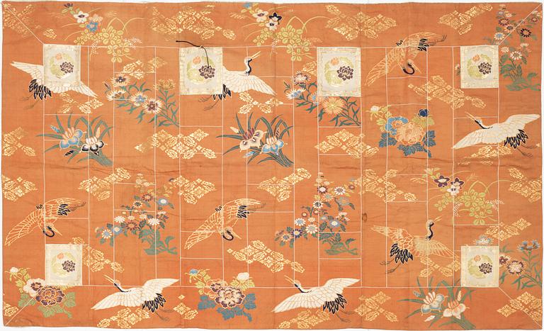 A Japanese silk brocade piece, early 20th Century.