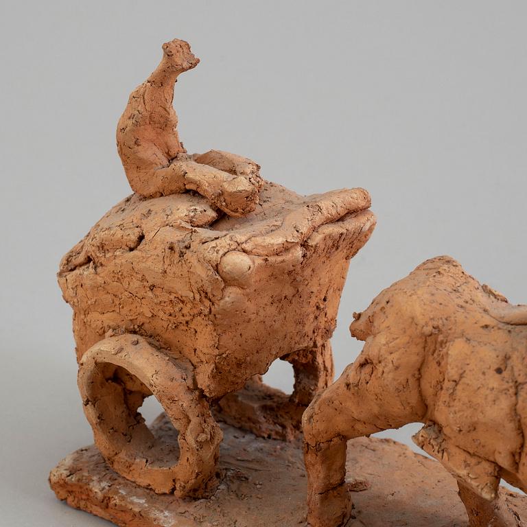 ASMUND ARLE, Skulptur, terracotta, signerad Asmund Arle och daterad 1952.