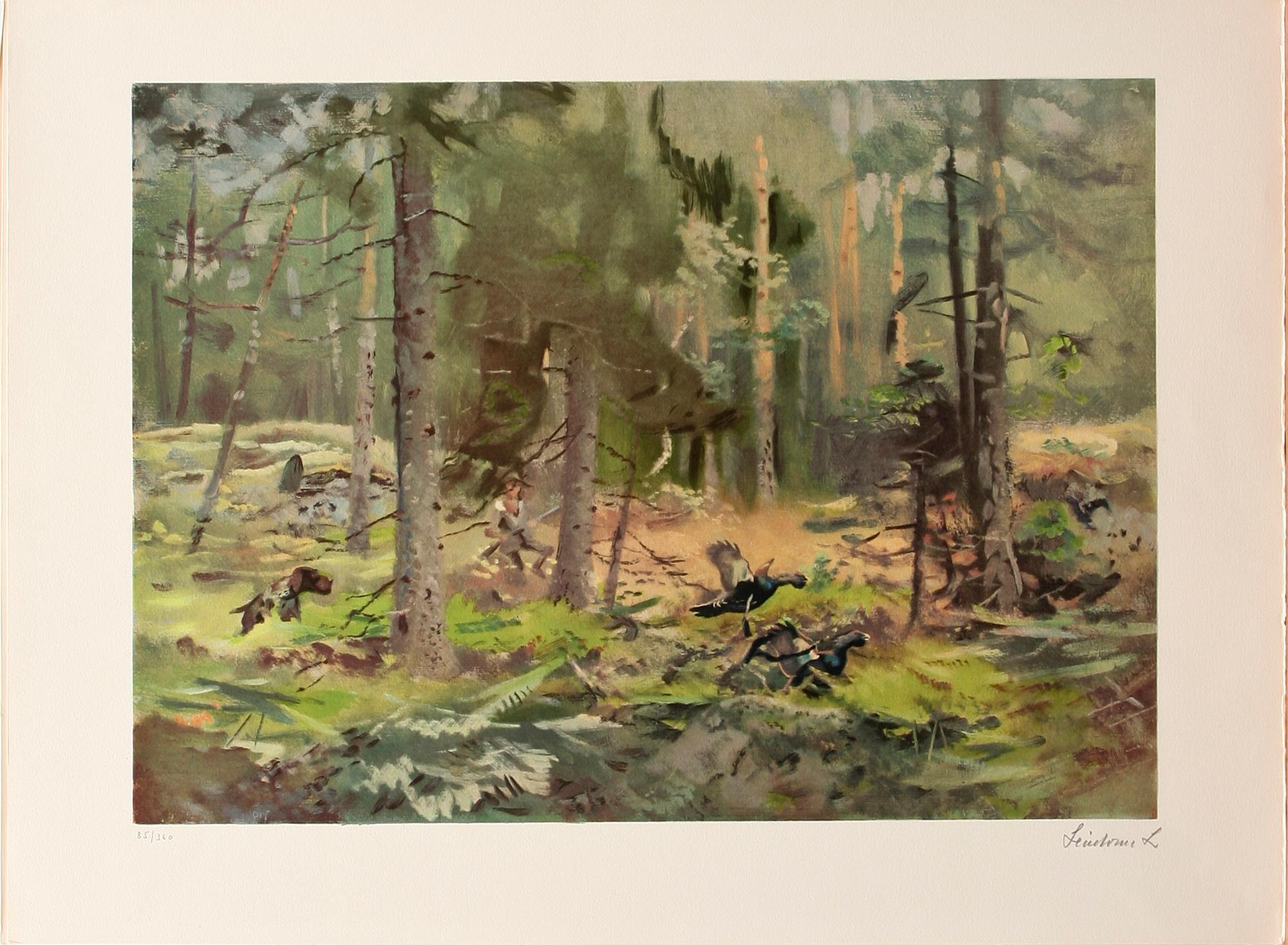 LINDORM LILJEFORS, mapp med 5 färglitografier, sign o numr.