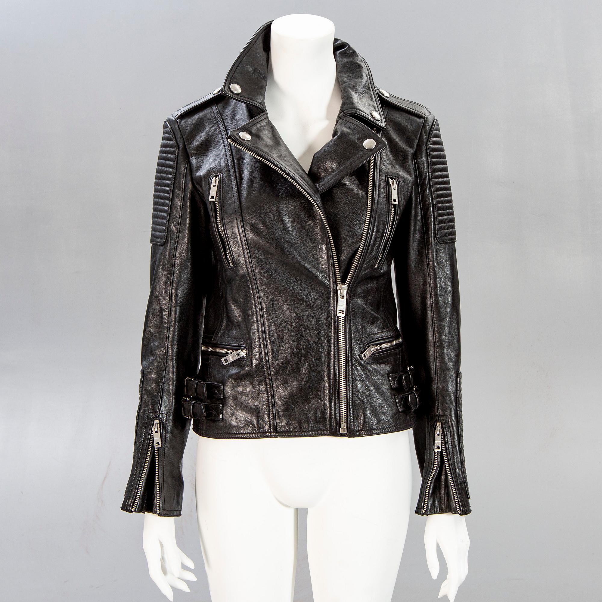 Burberry, leather jacket, Burberry Brit, size 38.