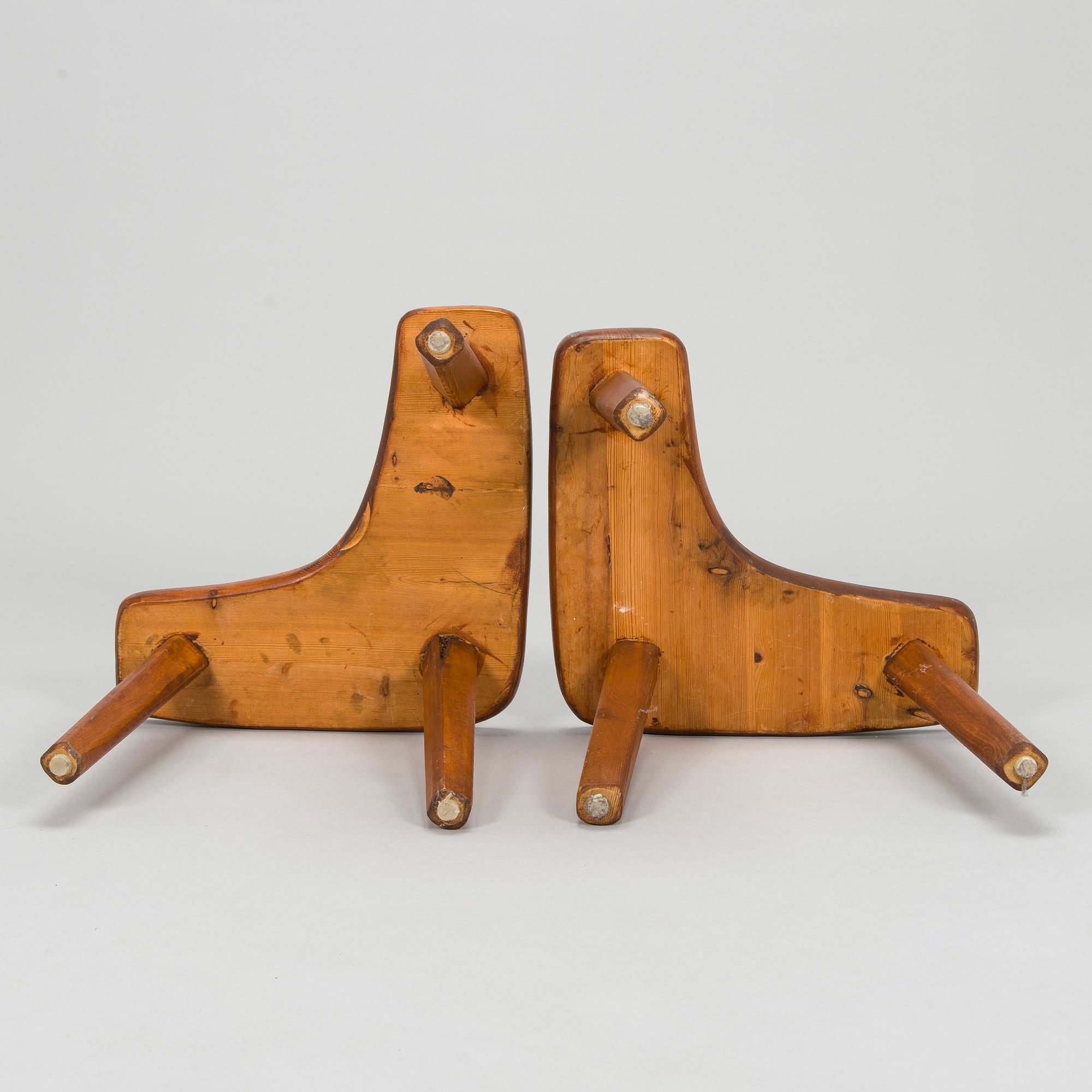 A pair of 1960/1970s stools, Finland.