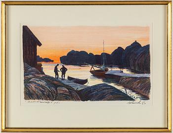 ROLAND SVENSSON, colour lithograph. Signed and numbered p.t.