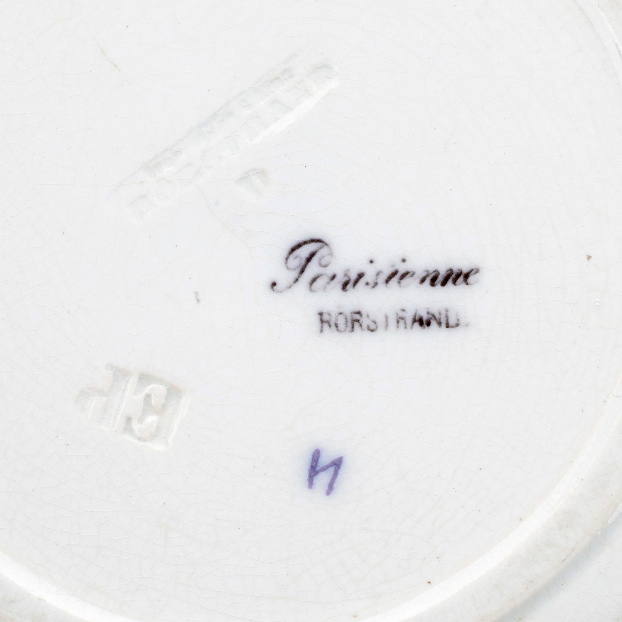 MATSERVIS, 116 delar, ironstone, "Parisienne", Rörstrand, tillverkad åren 1866-1879.