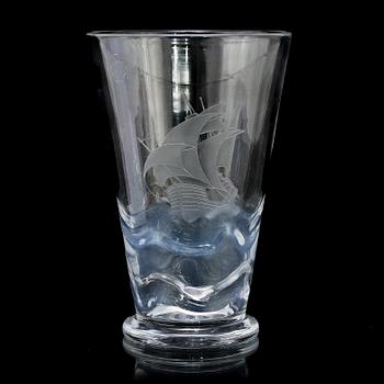 VAS, glas, Vicke Lindstrand, Orrefors, 1941.