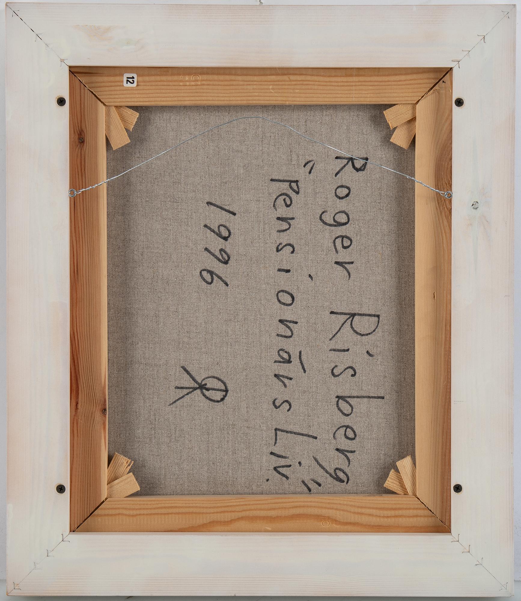 Roger Risberg, oil on canvas, signed. Executed 1996.