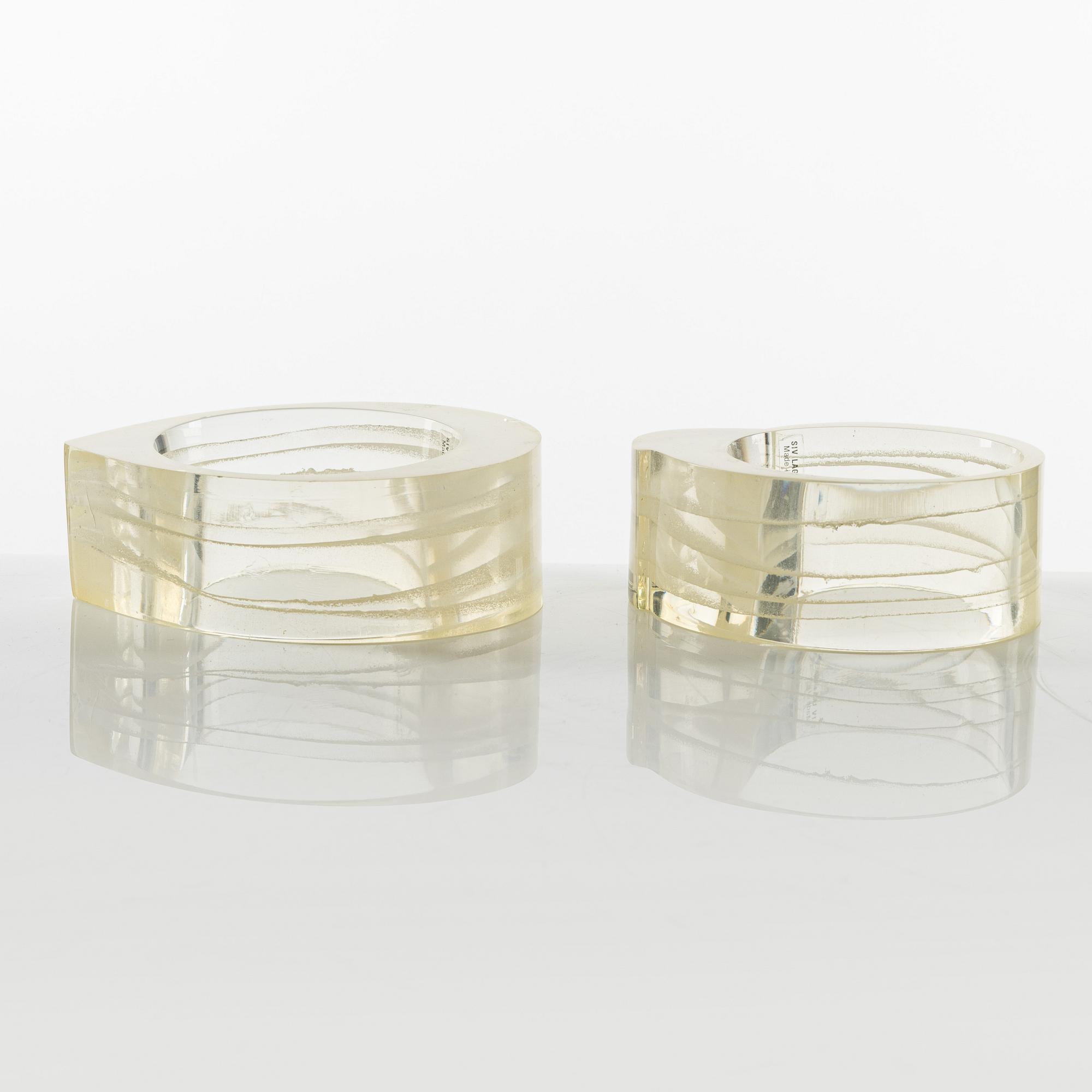Siv Lagerström, bangles, two pieces, acrylic plastic.
