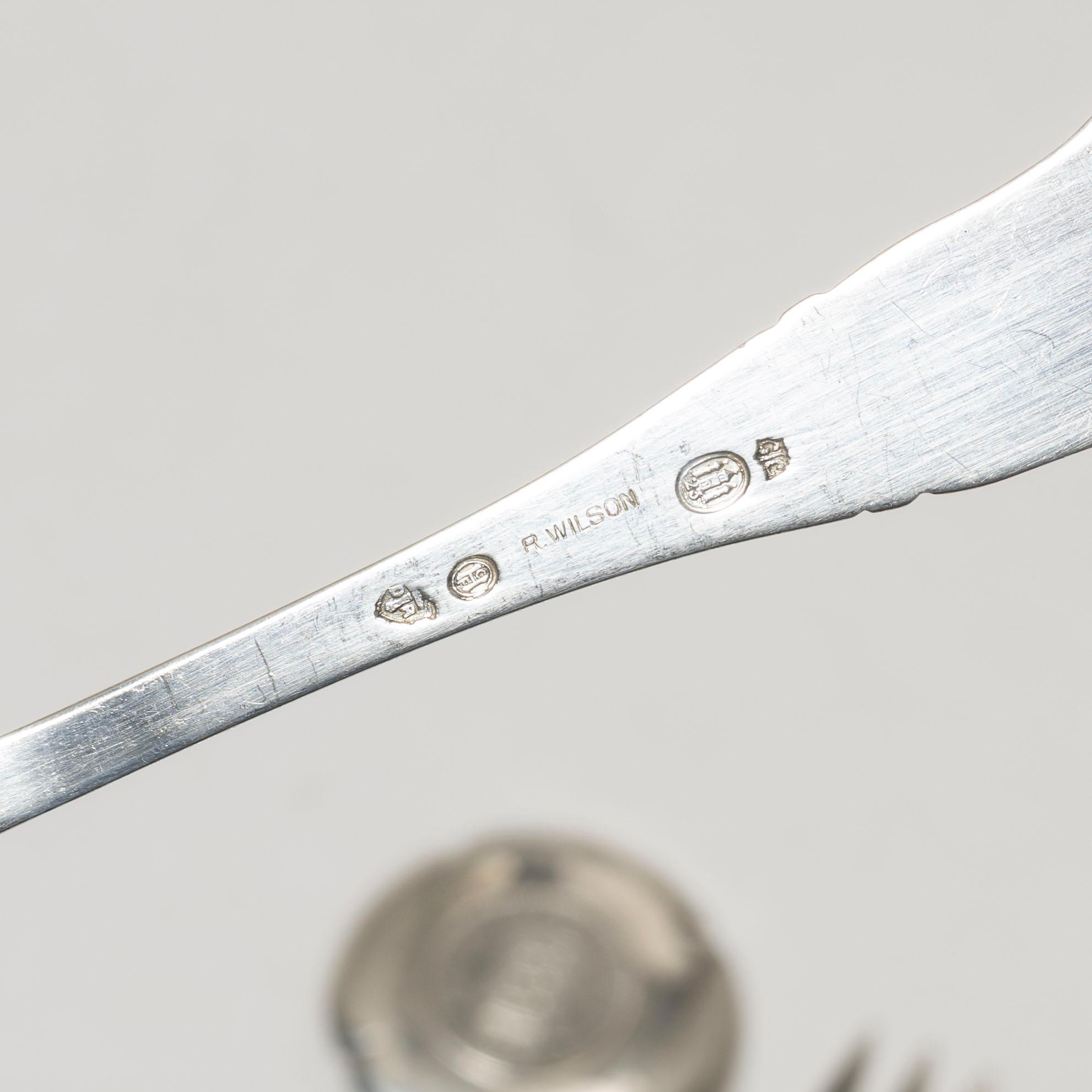 A Danish silver cutlery, model 'Christiansborg', early 20th century (40 pieces).