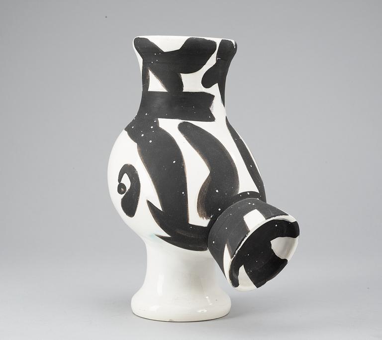 A Pablo Picasso faience vase 'Chouette femme', Madoura Vallauris, France 1951.