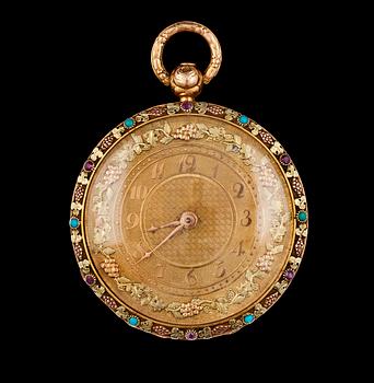 1236. A gold pocket watch, Bouvier, Genève, mid 19th century.