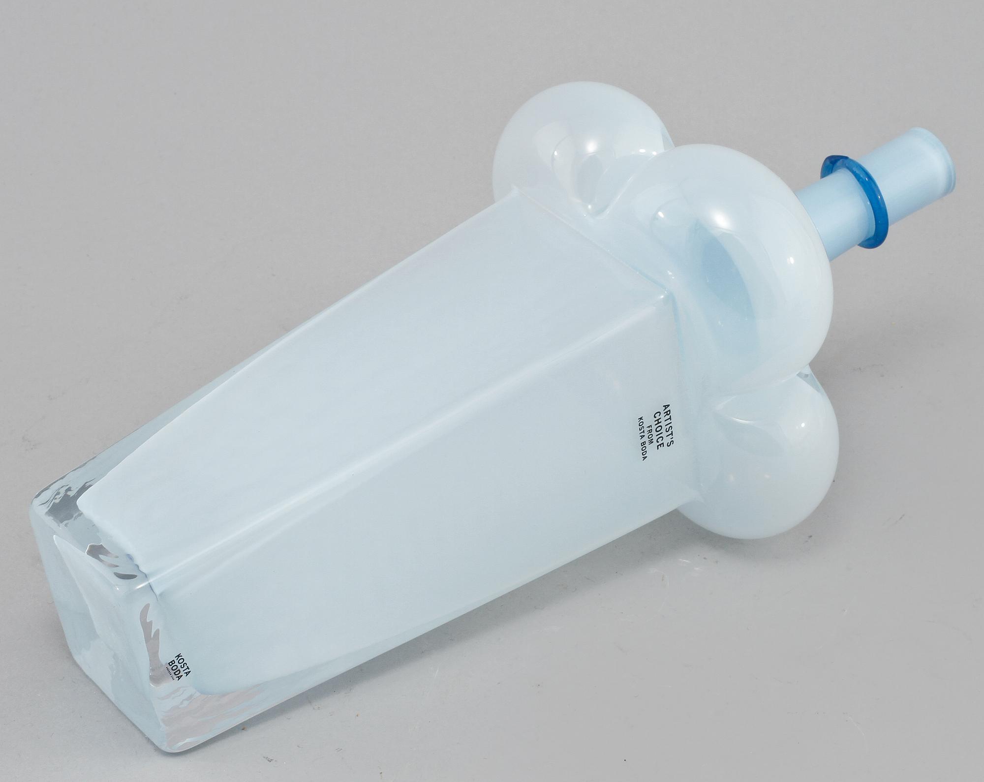 FLASKA, glas, Bertil Vallien, Kosta, 1980/90-tal.