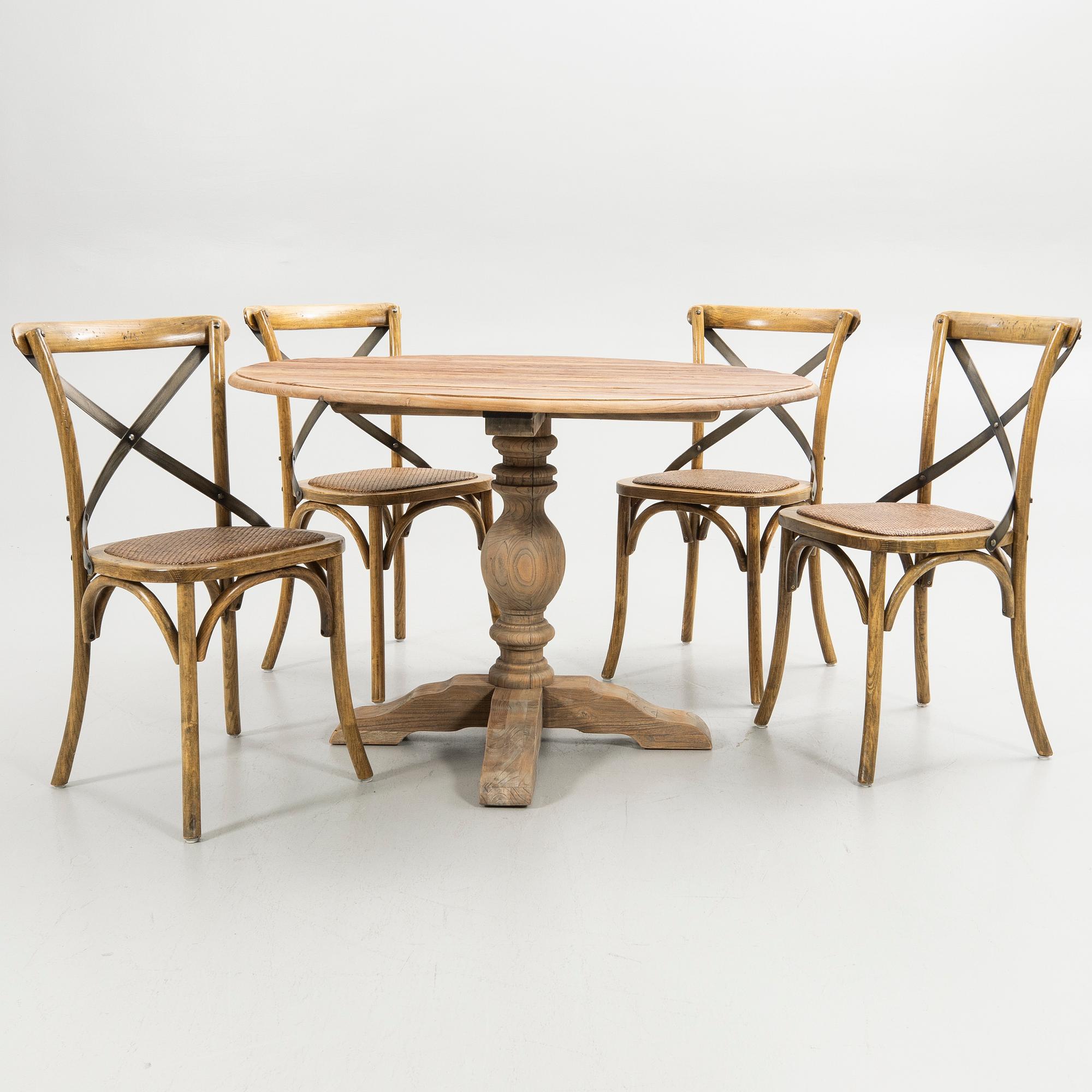 Dining group, 5 pieces, 21st century.