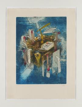 ROBERTO MATTA, färgetsning, signerad och numrerad 18/100.