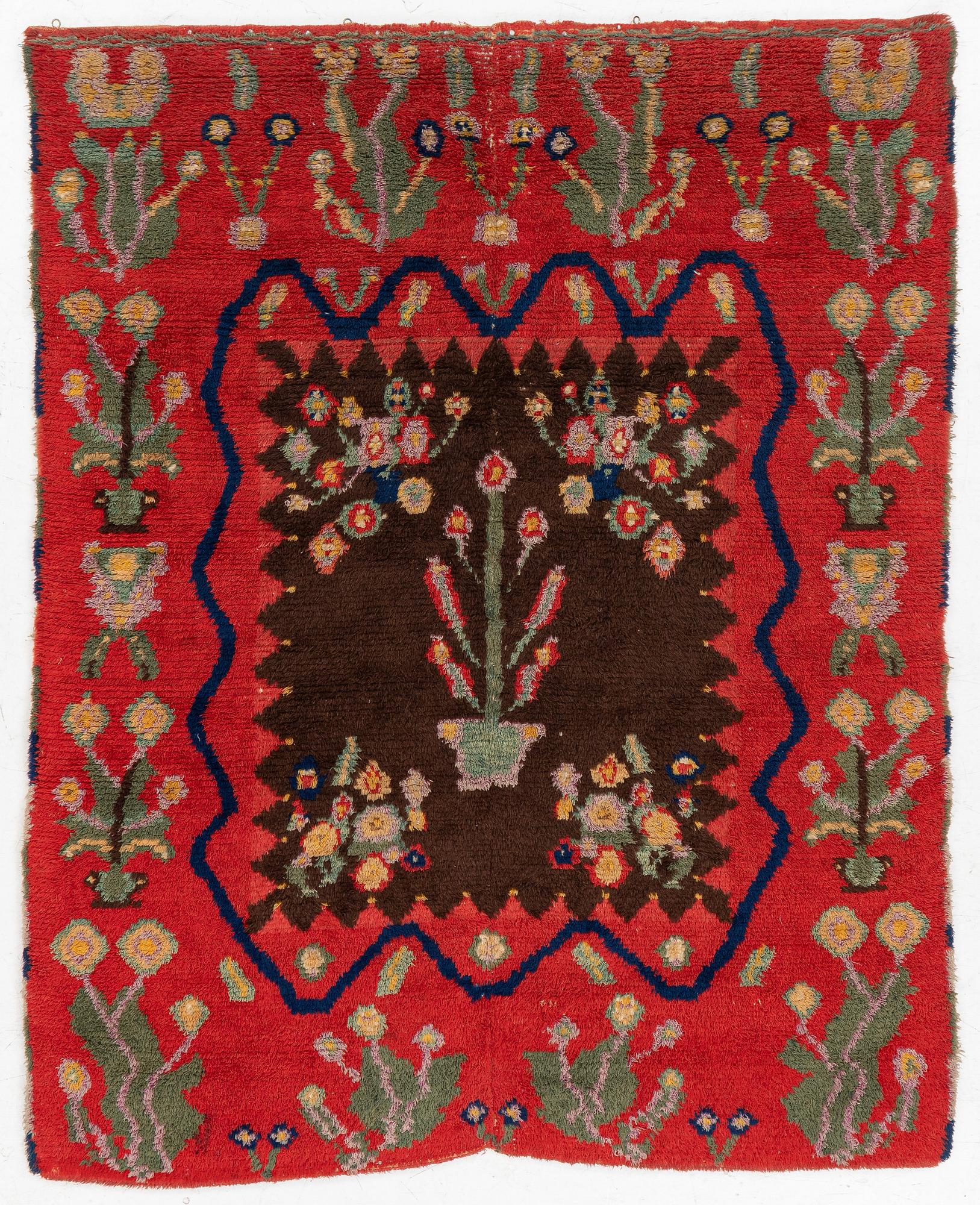 Rug, probably Åland, 190 x 155 cm.
