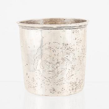 An 18th Century Silver Beaker.