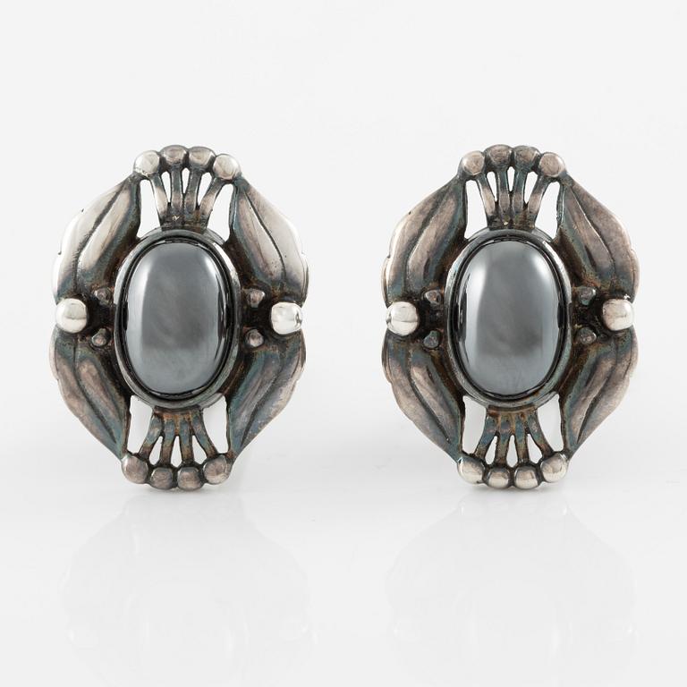 Georg Jensen, ett par örhängen, sterlingsilver.