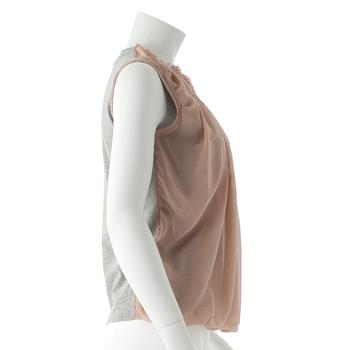 LANVIN, a silk and jersey top.