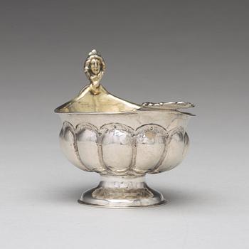 A Swedish 18th century parcel-gilt silver brandy-bowl, mark of  Johan Leffler, Falun 1768.