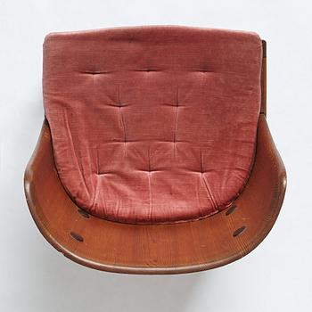 Axel Einar Hjorth, a stained pine low back "Lovö" chair, Nordiska Kompaniet, Sweden 1930's.