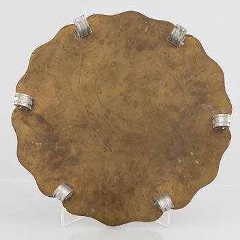 Svenskt Tenn, a pewter and brass centrepiece, unmarked, probably mid 1900s.