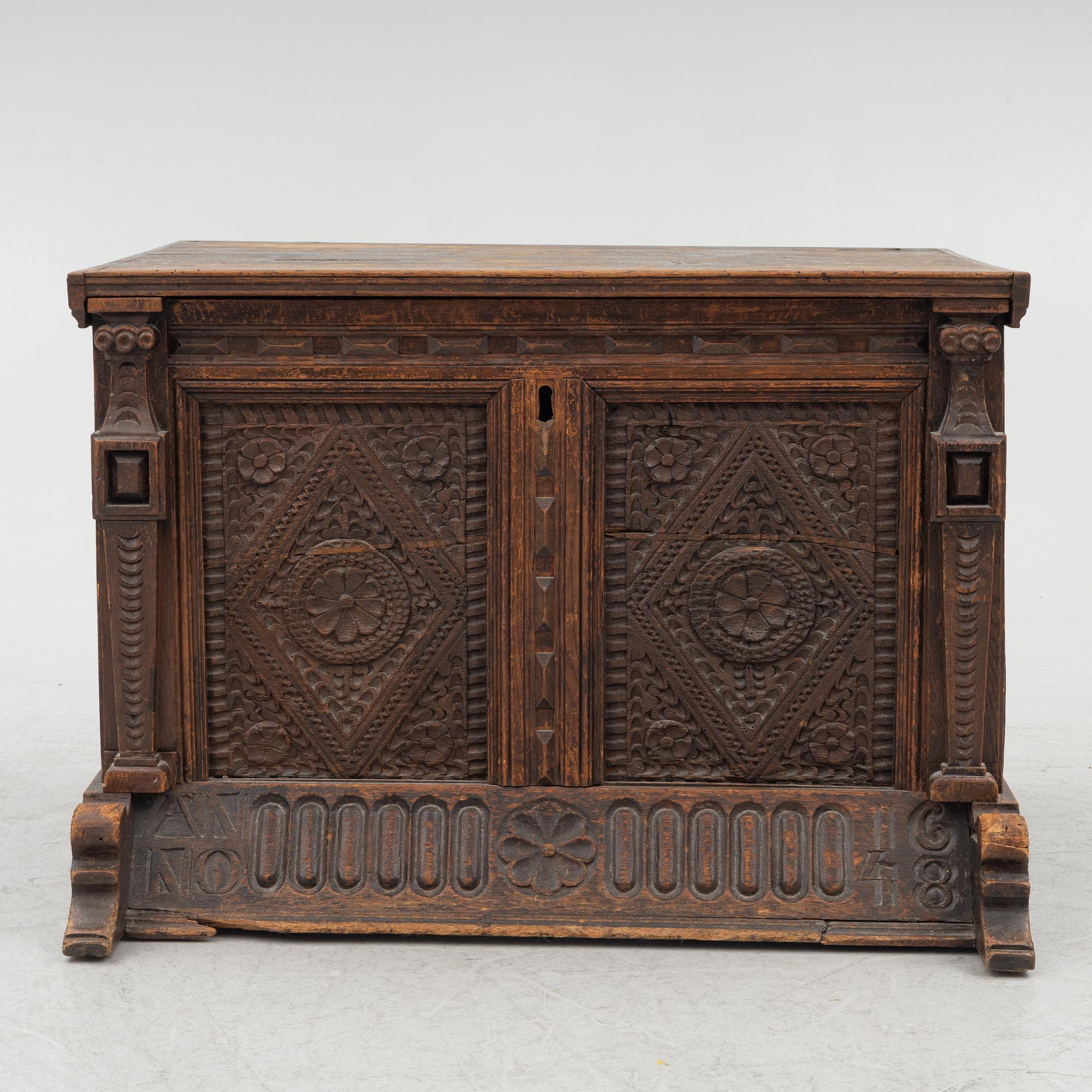 Chest, Baroque/Baroque style, 17th-18th century.