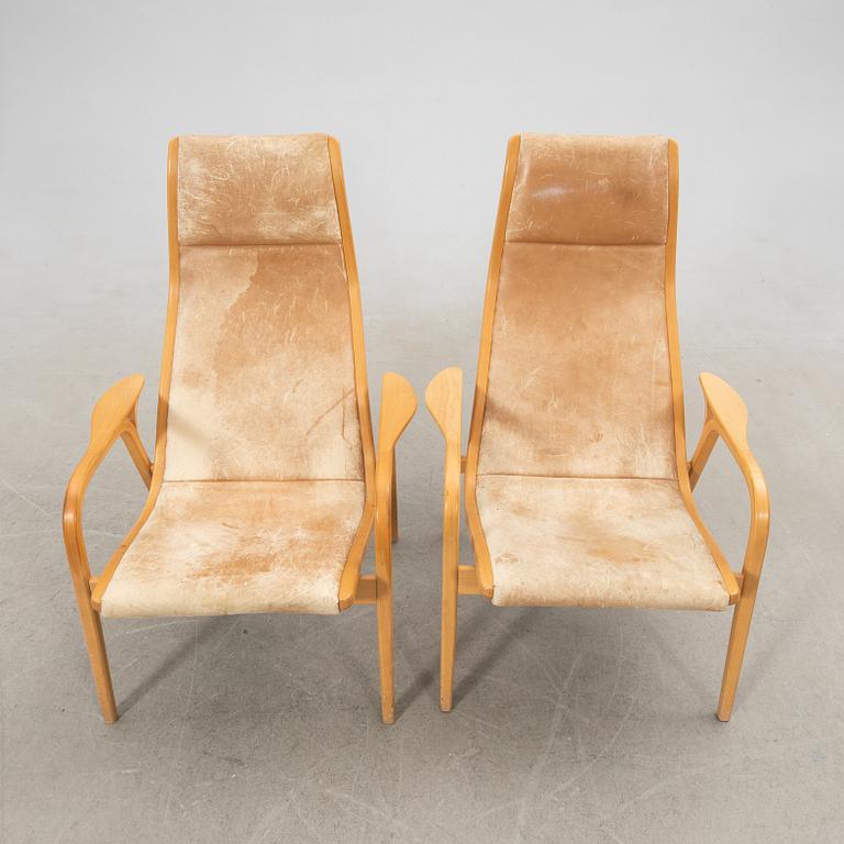 Yngve Ekström, Armchairs 1 pair, "Lamino" for Swedese, late 20th century.