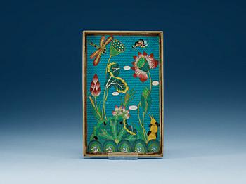 1326. A Cloisonné tray, late Qing dynasty.
