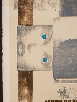 Robert Rauschenberg, lithograph in colours. Signed and numbered 17/39.