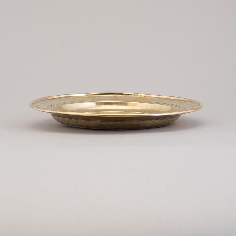 A bronze plate, probably 17th century.