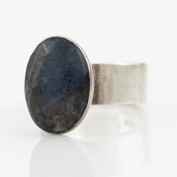Sigurd Persson, ring, silver with labradorite.