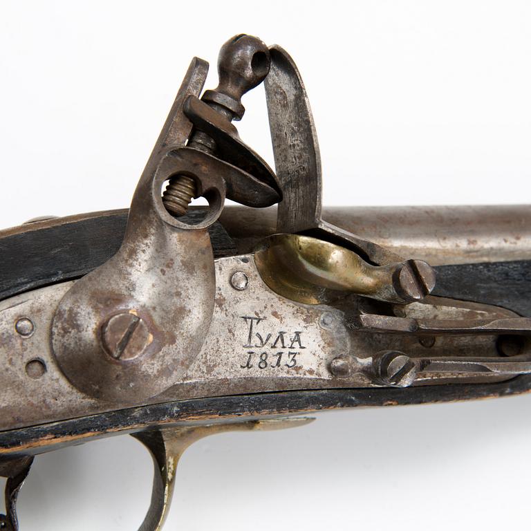 A Russian flintlock pistol, model 1809.