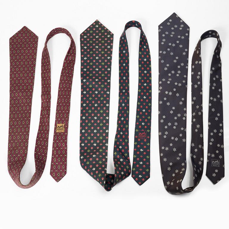 Hermès, ties, 3 pcs.