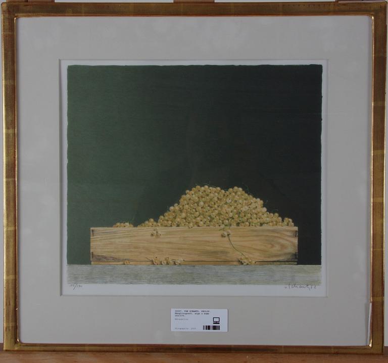 VON SCHANTZ, PHILIP. Färglitografi, sign o numr 152/170.