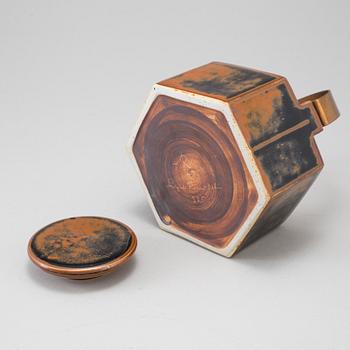 SIGNE PERSSON-MELIN, teapot, stoneware, "six-sided", Rörstrand.