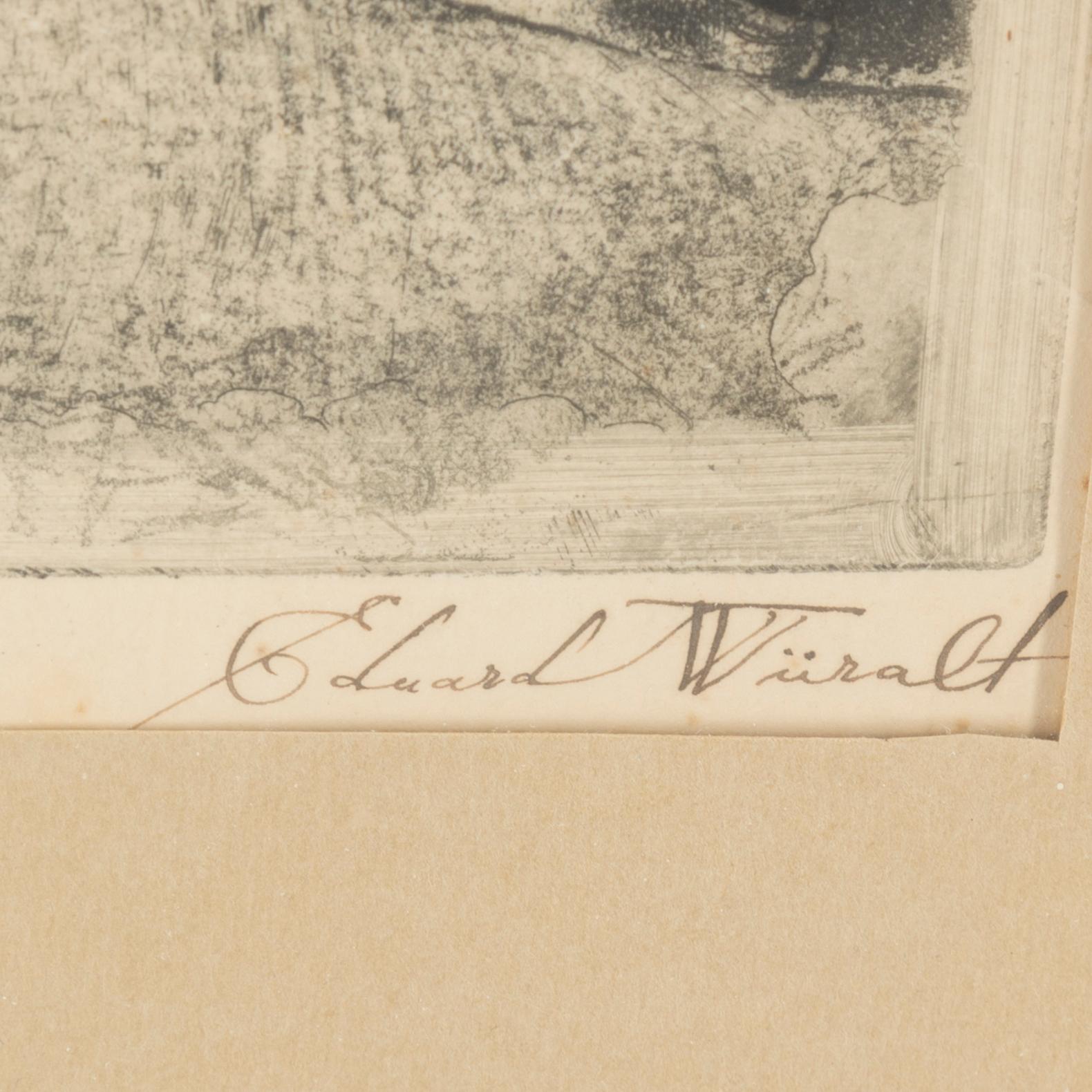 EDUARD WIIRALT, etsning, signerad och daterad Vernis-mou 1942.