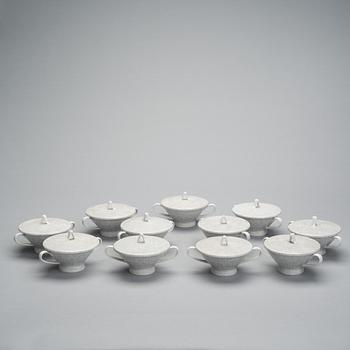 MATSERVIS, 78 delar, porslin, " Form 2000", Richard S. Latham & Raymond Loewy, Rosenthal 1900-talets mitt.