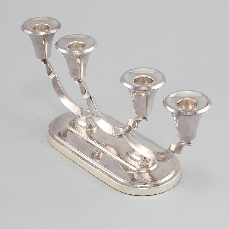 KANDELABER, silver, David Andersen, 1900-talets andra hälft.